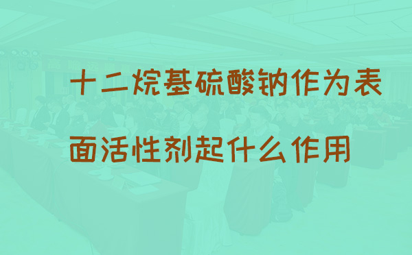 十二烷基硫酸钠作为表面活性剂起什么作用？(pic1)